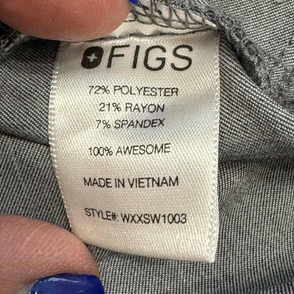 FIGS Women's Rafaela Scrub Top Sleeveless Relaxed Fit Pullover Gray Size 2XL - Picture 8 of 12